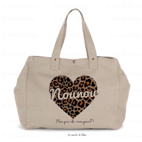 Cabas sac maîtresse personnalisé